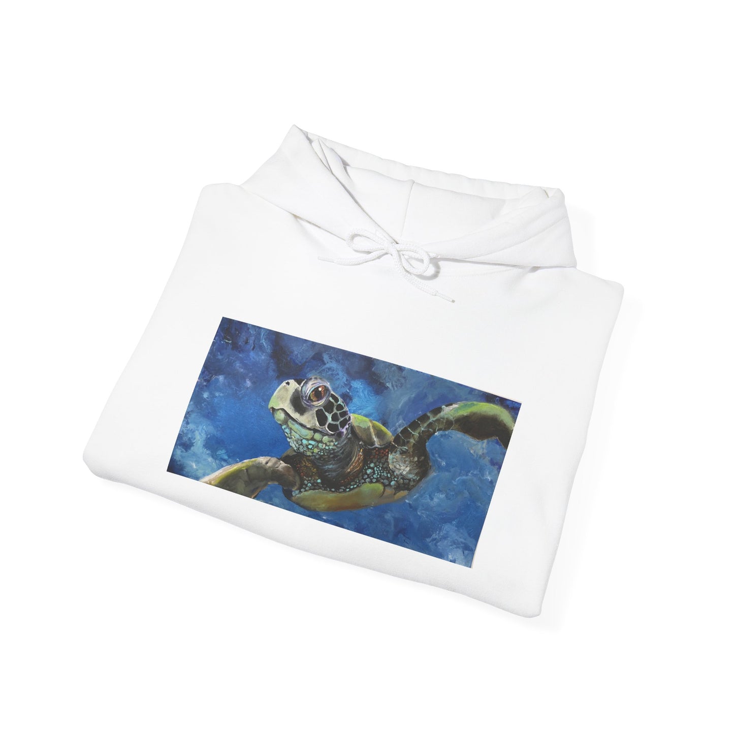 Artistic Sea Turtle Hoodie, Eco-Friendly Sweatshirt, Ocean Lover Gift, Gift for Marine Biologists, Casual Coastal Wear