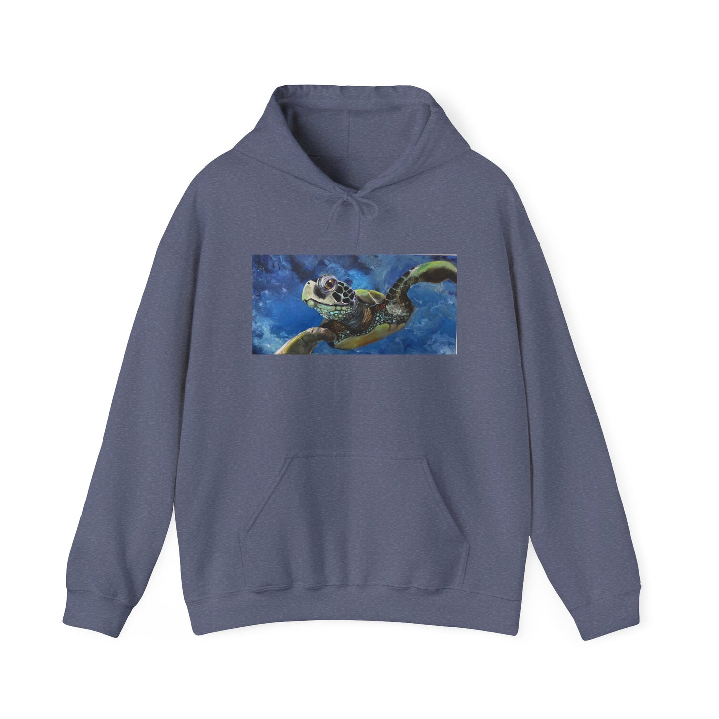 Artistic Sea Turtle Hoodie, Eco-Friendly Sweatshirt, Ocean Lover Gift, Gift for Marine Biologists, Casual Coastal Wear