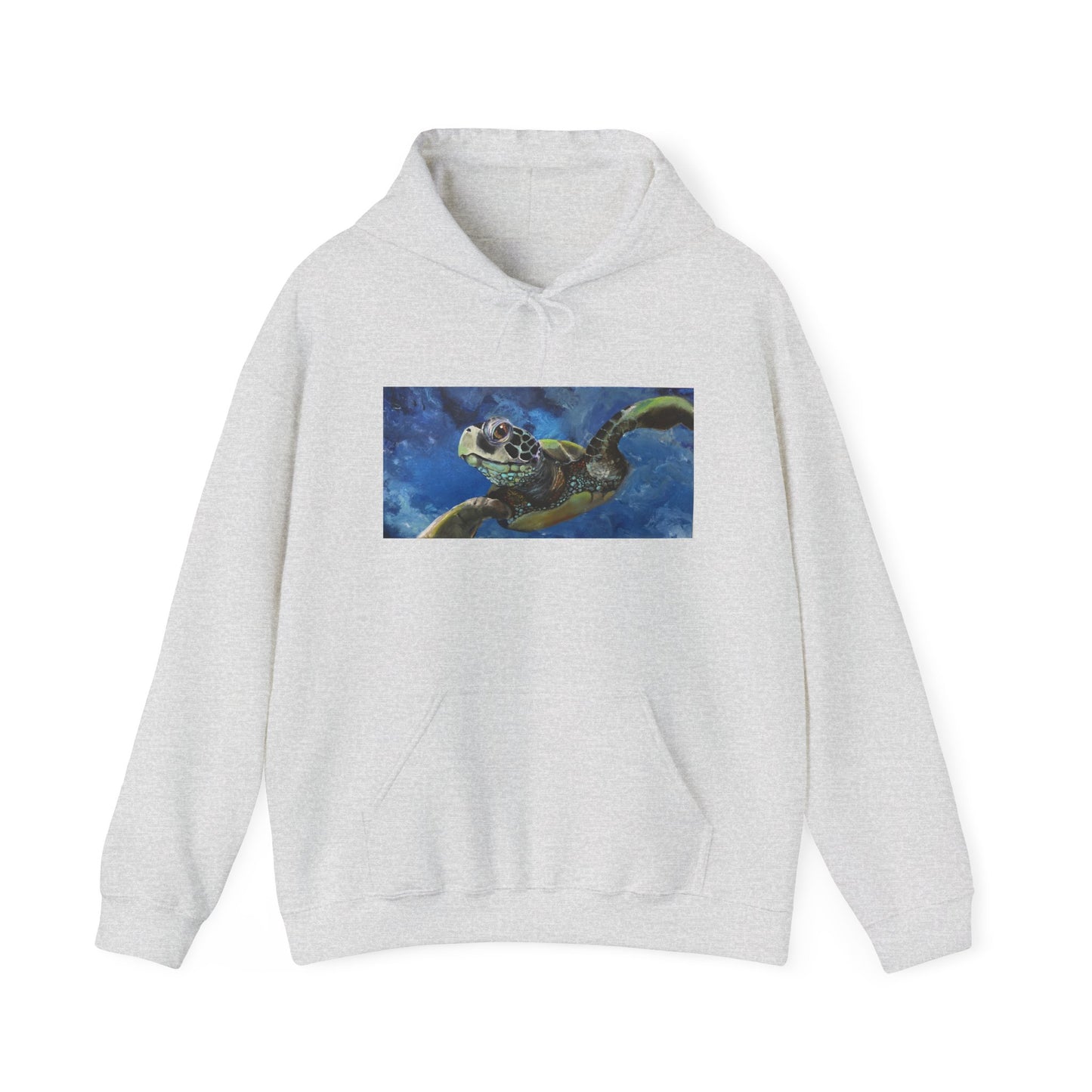 Artistic Sea Turtle Hoodie, Eco-Friendly Sweatshirt, Ocean Lover Gift, Gift for Marine Biologists, Casual Coastal Wear