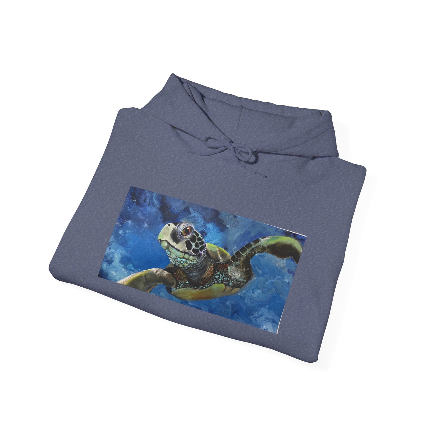 Artistic Sea Turtle Hoodie, Eco-Friendly Sweatshirt, Ocean Lover Gift, Gift for Marine Biologists, Casual Coastal Wear